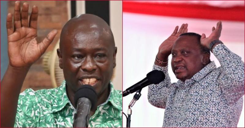 Collaged photos of Deputy President Rigathi Gachagua and former president Uhuru Kenyatta.